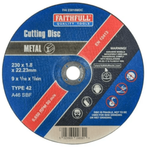 Depressed Centre Stainless Steel Cutting Disc 230 x 1.8 x 22.23mm