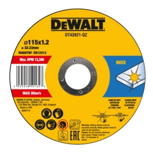 DT43921 Metal Cut Off Disc 115 x 1.2 x 22.23mm (Pack 10)