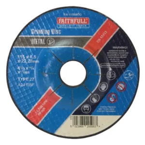 Depressed Centre Metal Grinding Disc 115 x 6.5 x 22.23mm