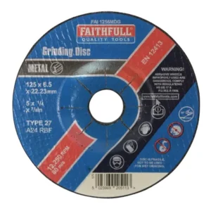 Depressed Centre Metal Grinding Disc 125 x 6.5 x 22.23mm