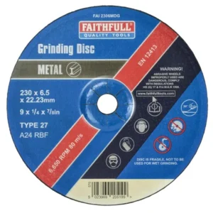 Depressed Centre Metal Grinding Disc 230 x 6.4 x 22.23mm