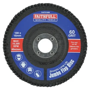Abrasive Jumbo Flap Disc 100mm Medium