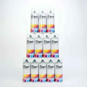 12 X 400ML Aerosol Enamel Spray Paint Colour Satin Black Semi-Gloss
