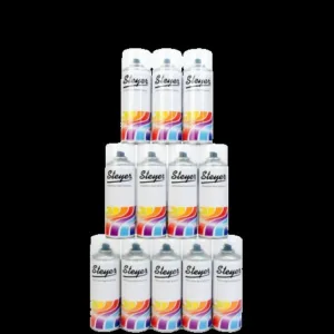 12 400ML X Jet Black Cellulose Aerosol Spray Can Super Gloss