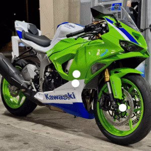 Kawasaki Ninja Racing Team Paint Pack: 777 Lime Green/Metallic Peal Blue/ Metallic Pearl White Lacquer Thinner Activator Primer